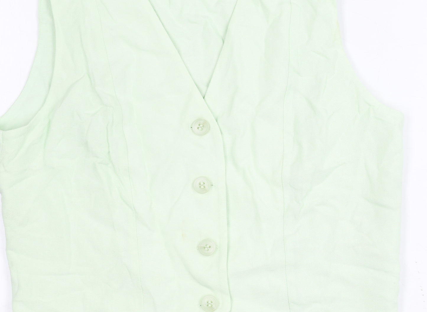 Marks and Spencer Girls Green Sleeveless Blouse 11-12 Years
