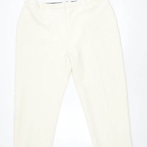 Marks and Spencer Women's White Trousers Size 22 Regular