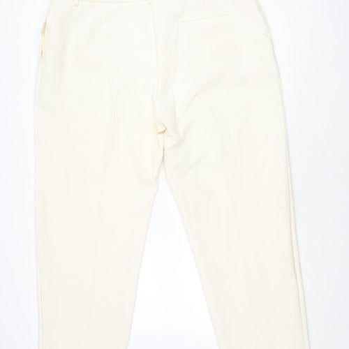 Marks and Spencer Women's White Trousers Size 22 Regular