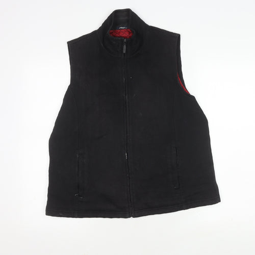Dash Women's Black Waistcoat Size 16 Casual Zip Lined