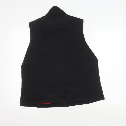 Dash Women's Black Waistcoat Size 16 Casual Zip Lined
