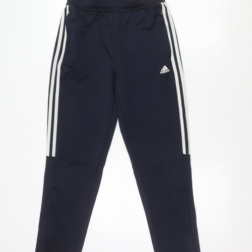 Adidas Boys Blue Track Pants 13-14 Years, L, Running Sports