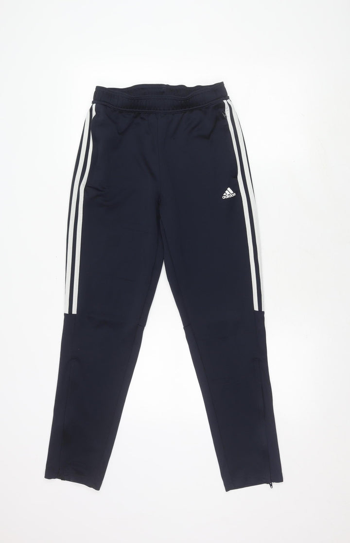 Adidas Boys Blue Track Pants 13-14 Years, L, Running Sports