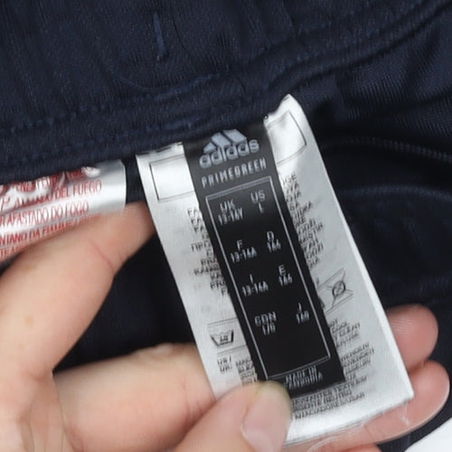 Adidas Boys Blue Track Pants 13-14 Years, L, Running Sports