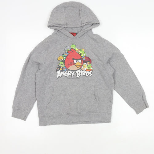 Next Boys Grey Angry Birds Pullover Hoodie 9 Years