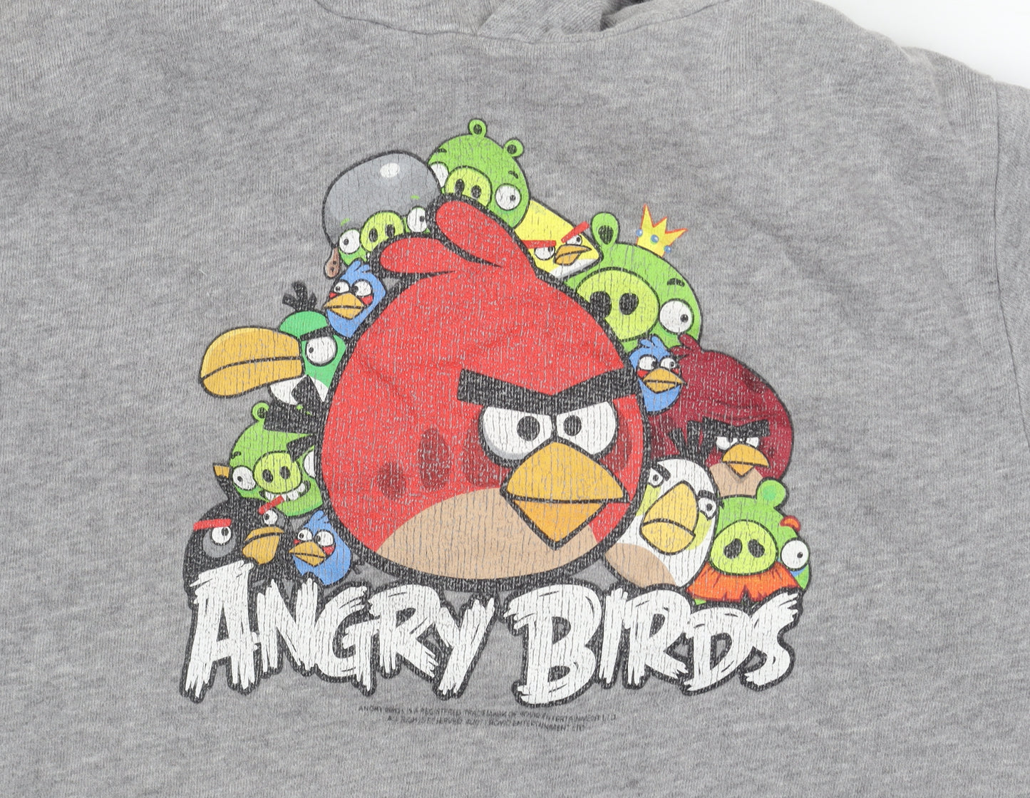 Next Boys Grey Angry Birds Pullover Hoodie 9 Years