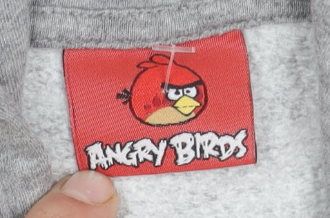 Next Boys Grey Angry Birds Pullover Hoodie 9 Years