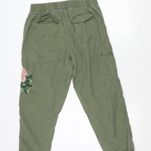 Next Girls Green Trousers, Size 16, Lyocell, Elastic Waist