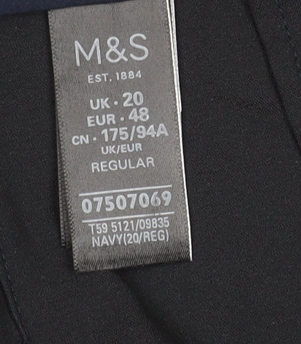 Marks and Spencer Women's Navy Trousers Size 20