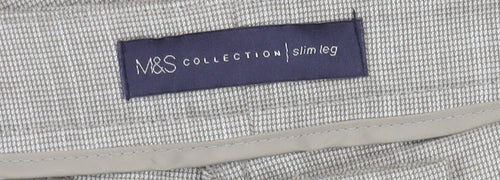 Marks and Spencer Women's Beige Slim Trousers Size 16