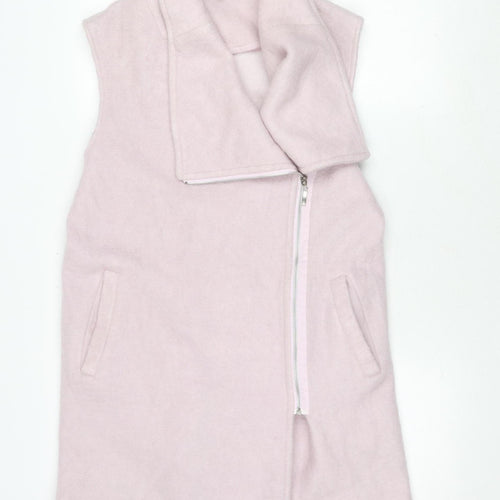 New Look Women's Pink Sleeveless Mid-Length Coat