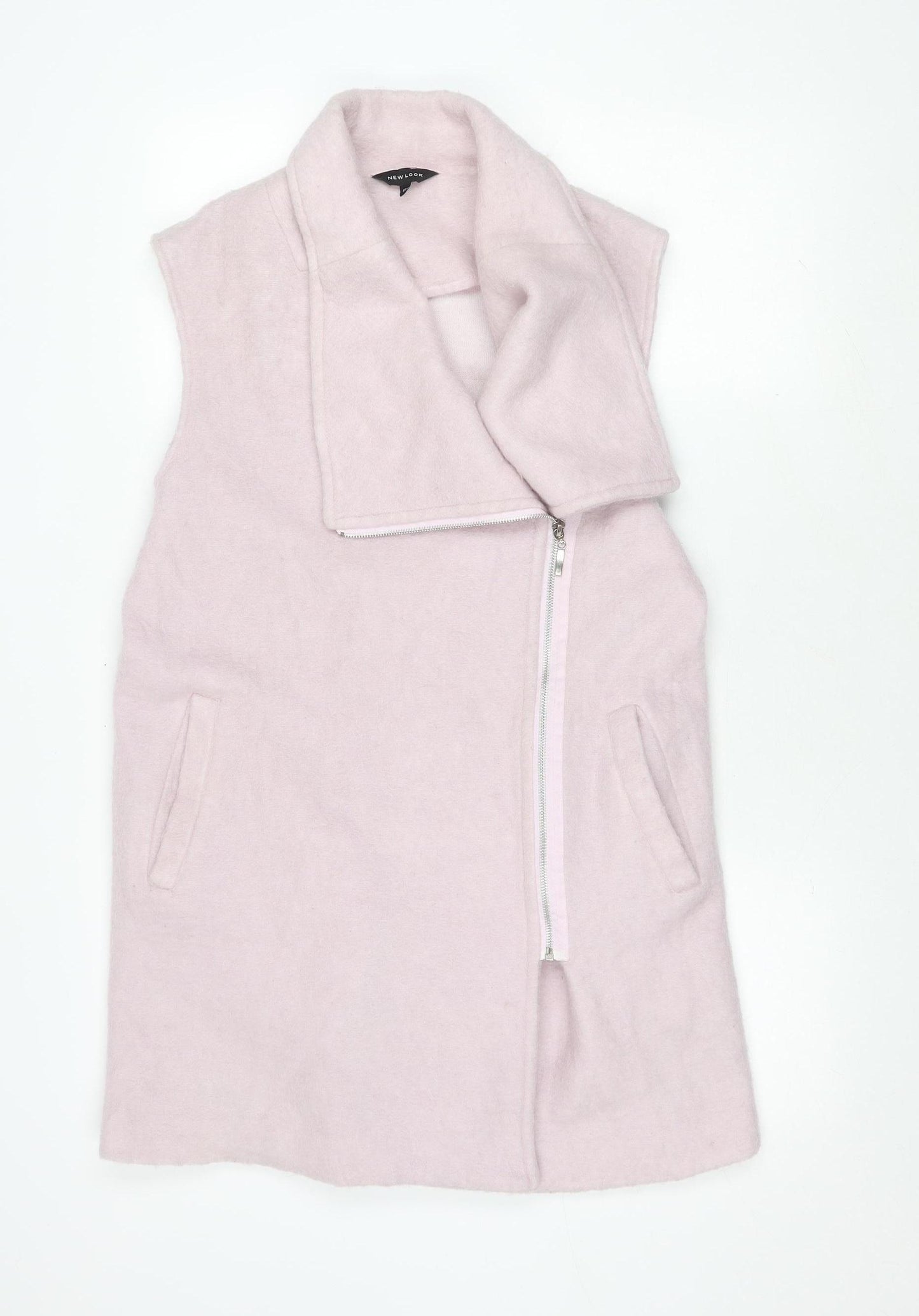 New Look Women's Pink Sleeveless Mid-Length Coat