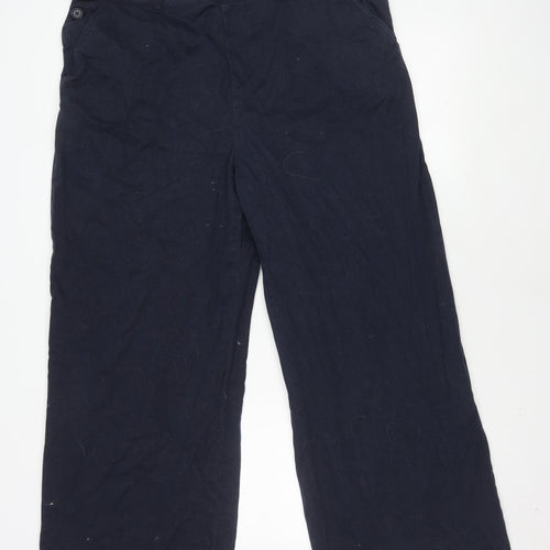 Seasalt Cornwall Women's Blue Wide-Leg Trousers Size 20
