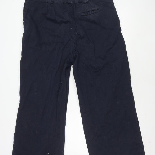 Seasalt Cornwall Women's Blue Wide-Leg Trousers Size 20