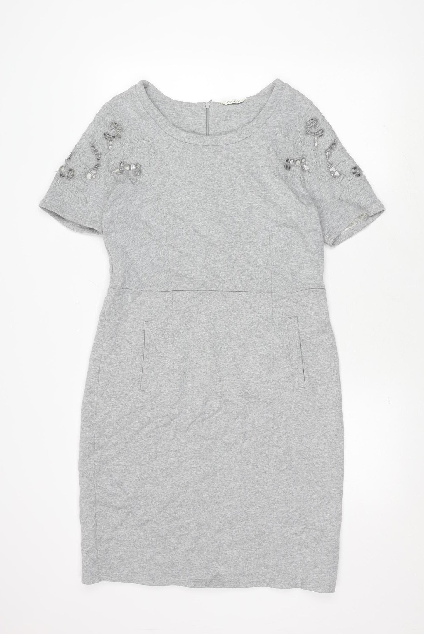 Kaliko Women’s Grey Dress Size 12 Short Sleeve