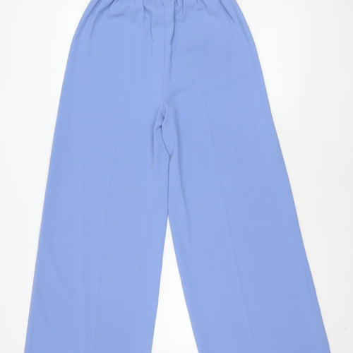 Marks and Spencer Women's Blue Wide-Leg Trousers Size 8
