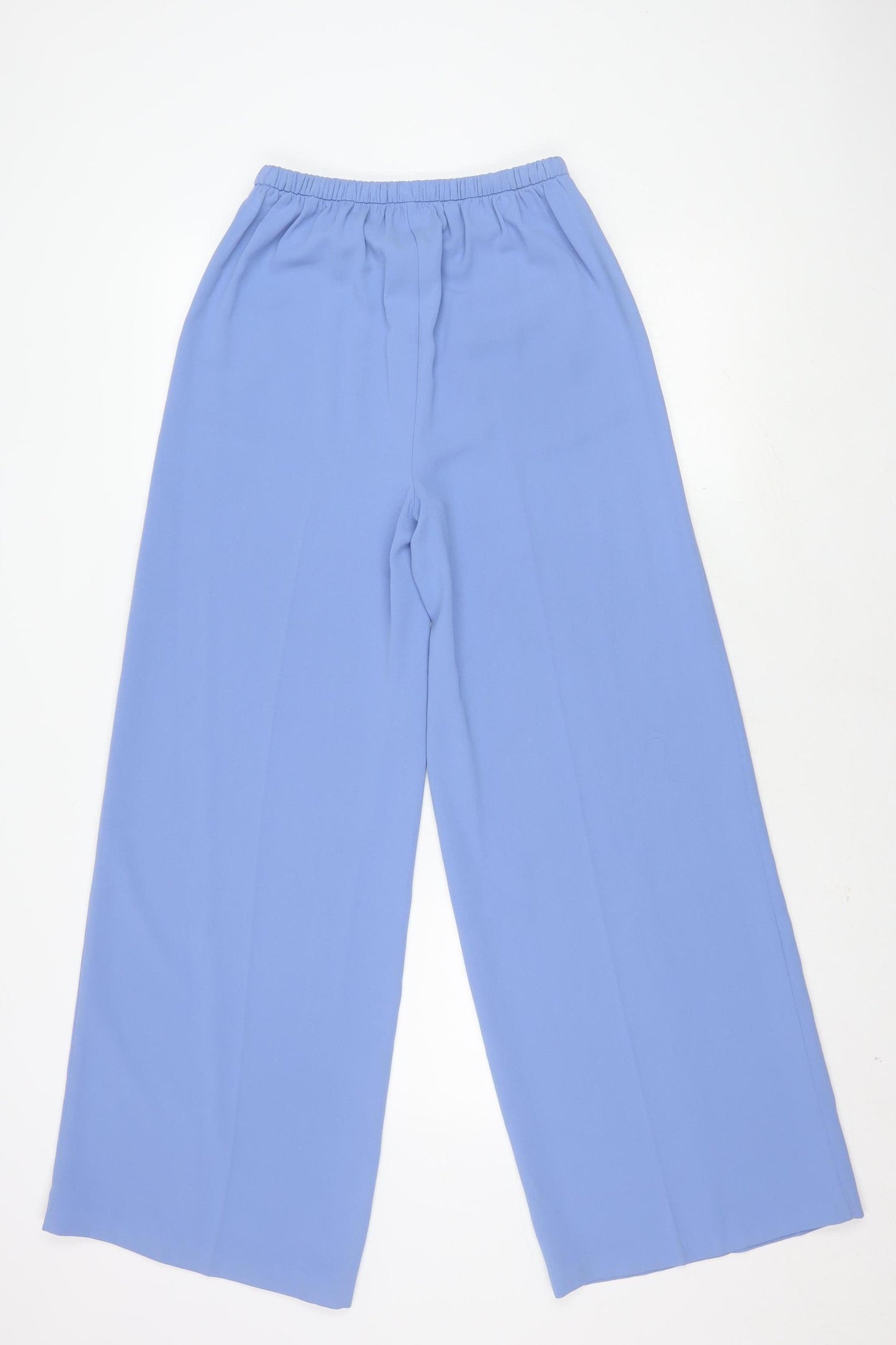 Marks and Spencer Women's Blue Wide-Leg Trousers Size 8