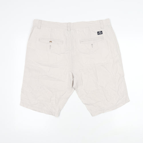SoulCal & Co Men's Beige Linen Blend Chino Shorts, Size L