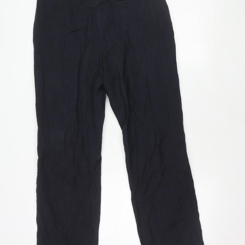 Marks and Spencer Men's Blue Check Trousers 34