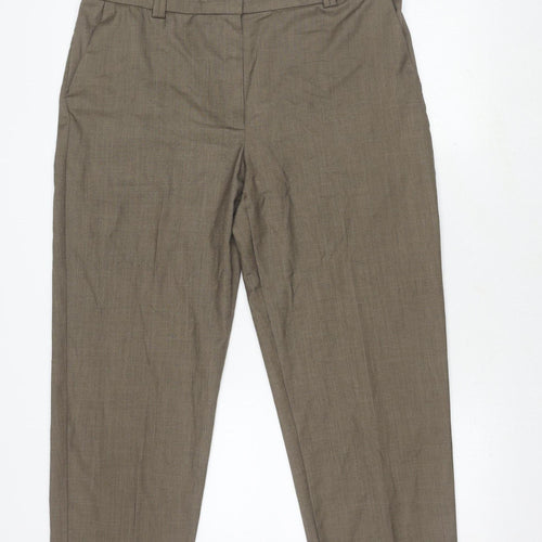 Marks and Spencer Men's Brown Regular Trousers Size 16
