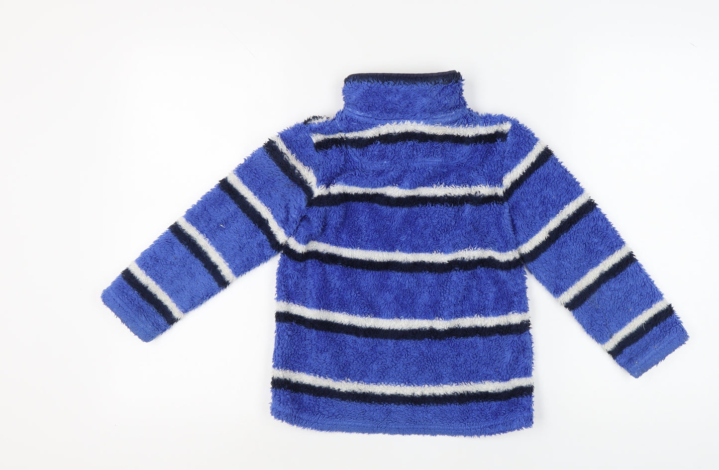 Joules Boys Blue Striped Fleece Sweatshirt, 5-6 Years