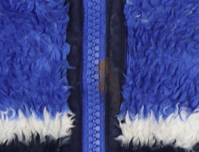 Joules Boys Blue Striped Fleece Sweatshirt, 5-6 Years