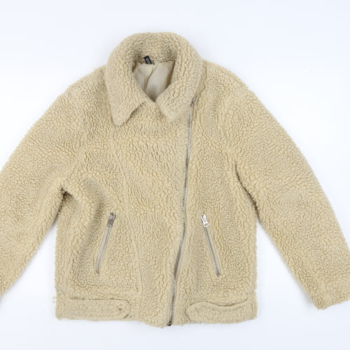 Divided Women's Beige Biker Jacket Size 10