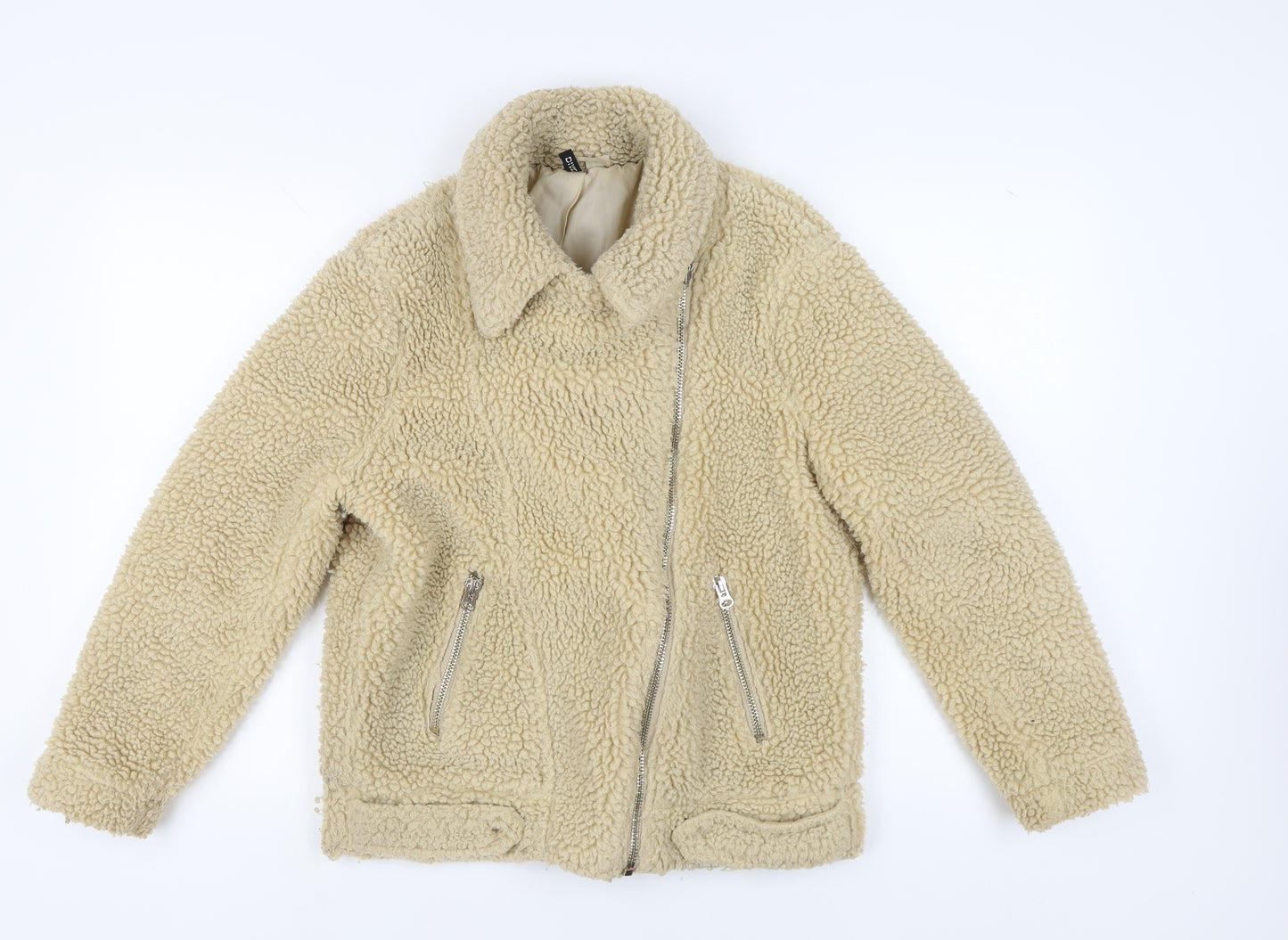 Divided Women's Beige Biker Jacket Size 10
