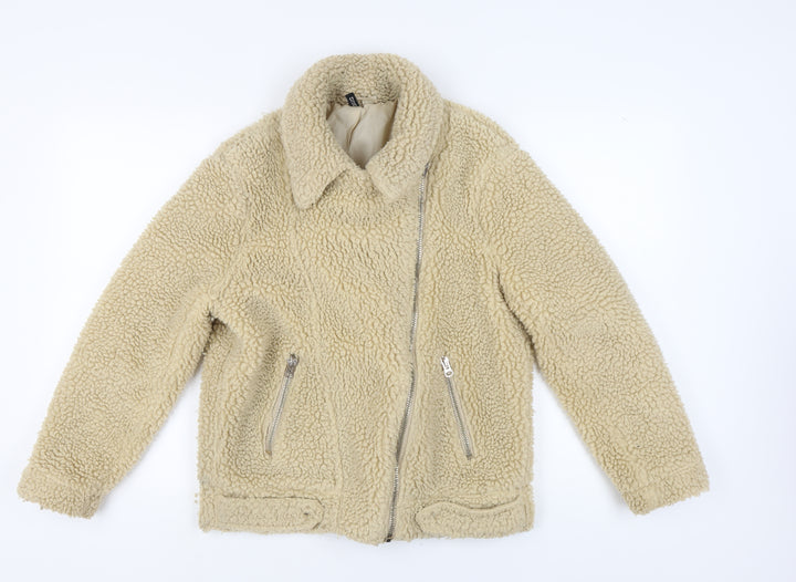 Divided Women's Beige Biker Jacket Size 10
