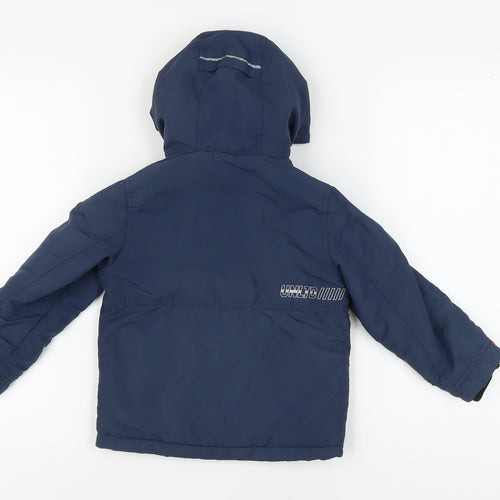 Next Boys Blue Puffer Jacket, 5 Years, Hooded Winter Style