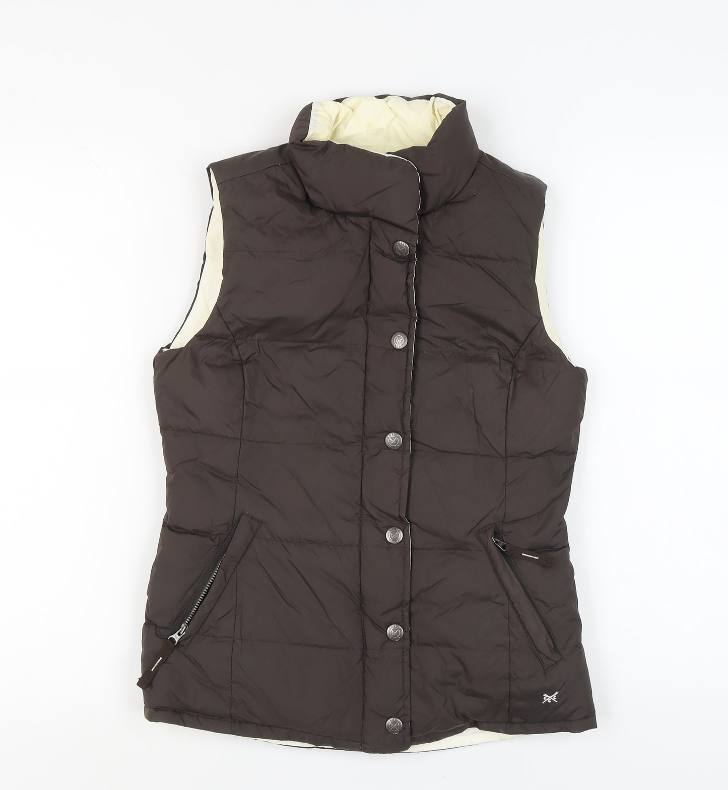 Crew Clothing Women's Brown Puffer Waistcoat Size 6