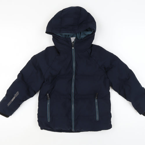 Next Boys Blue Puffer Jacket, Size 5 Years, Hooded, Winter