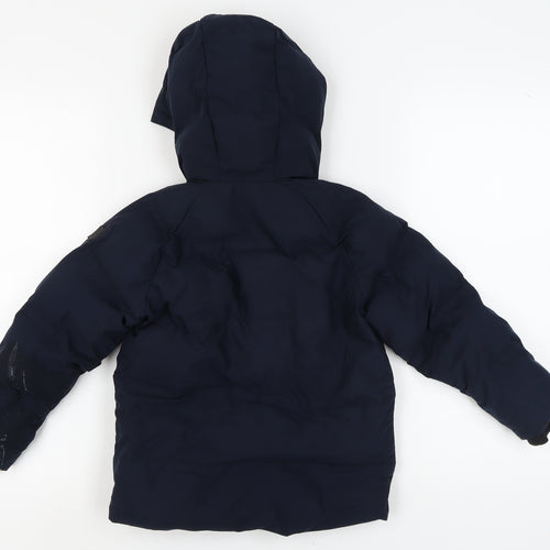 Next Boys Blue Puffer Jacket, Size 5 Years, Hooded, Winter