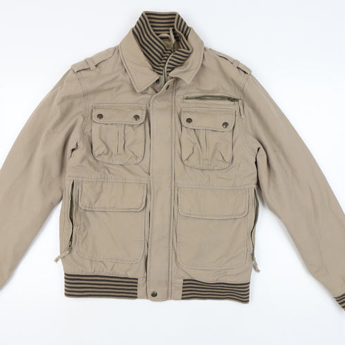 Burton Men's Beige Military Jacket M Casual