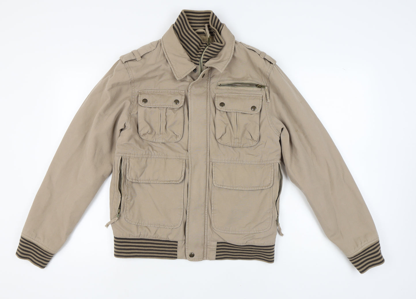 Burton Men's Beige Military Jacket M Casual