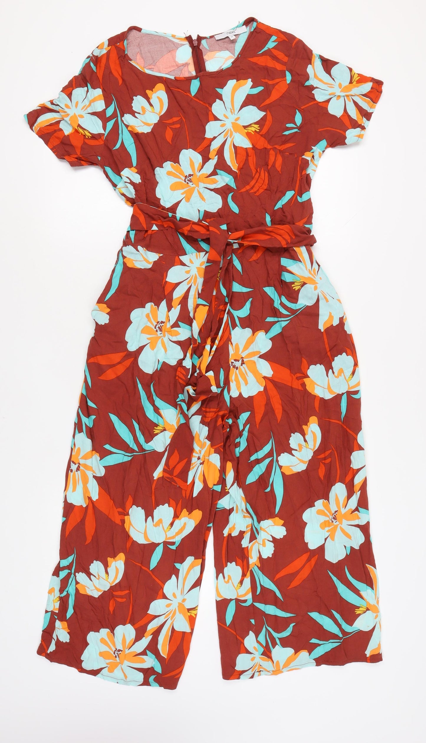 Next Women's Multicoloured Floral Jumpsuit, Size 14