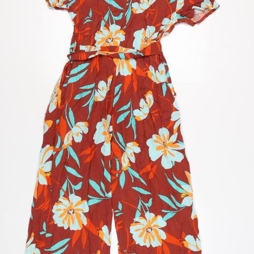 Next Women's Multicoloured Floral Jumpsuit, Size 14
