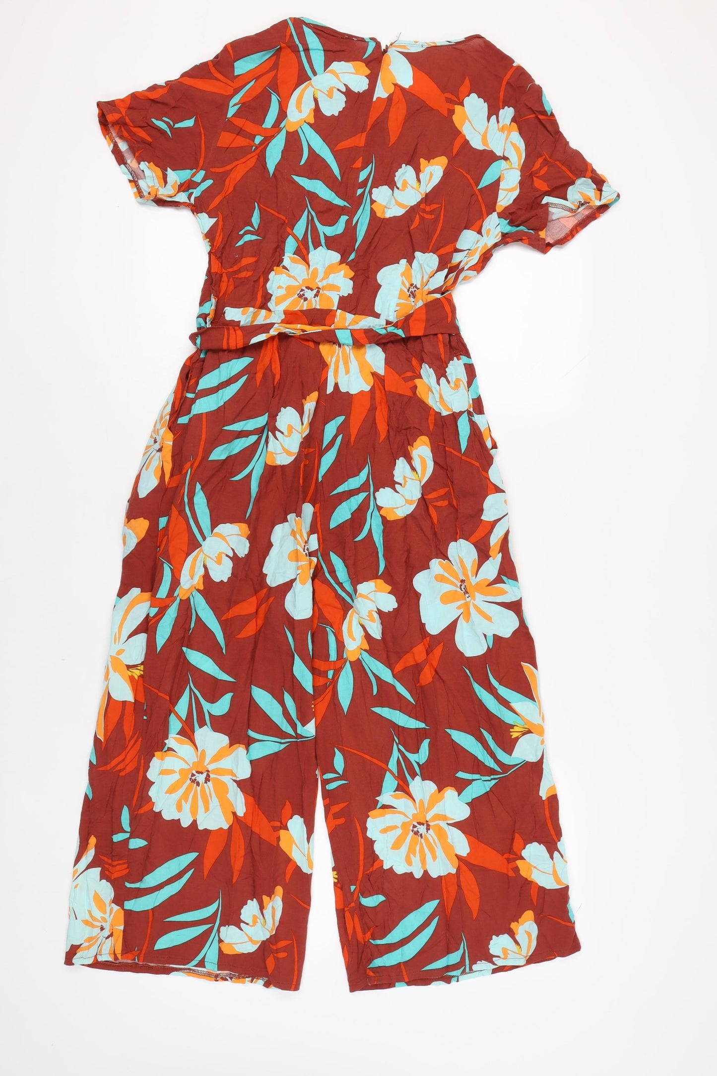 Next Women's Multicoloured Floral Jumpsuit, Size 14