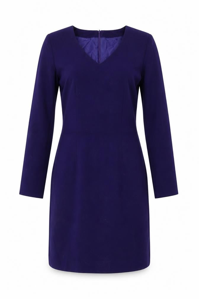 Front view of Next Women's Blue Sheath Dress, size 10