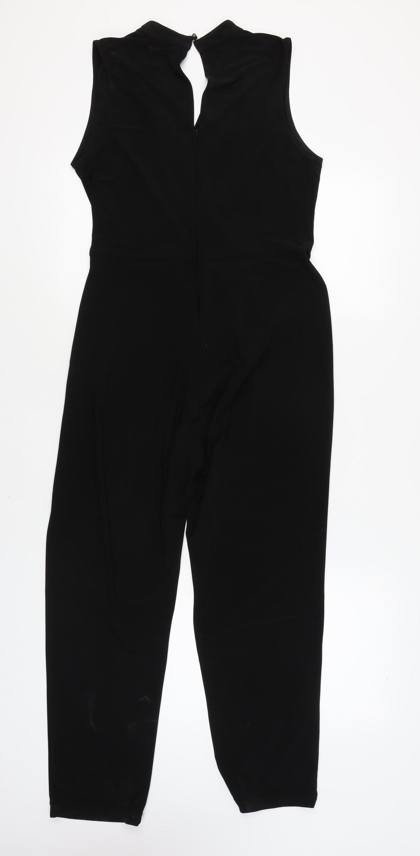 Wallis Women's Black Petite Jumpsuit, Size 14, V-Neck, Backless