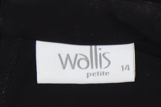 Wallis Women's Black Petite Jumpsuit, Size 14, V-Neck, Backless