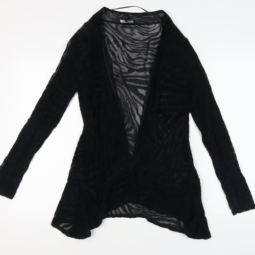 Dunnes Women's Black Long Sleeve Open Front Cardigan Size 16