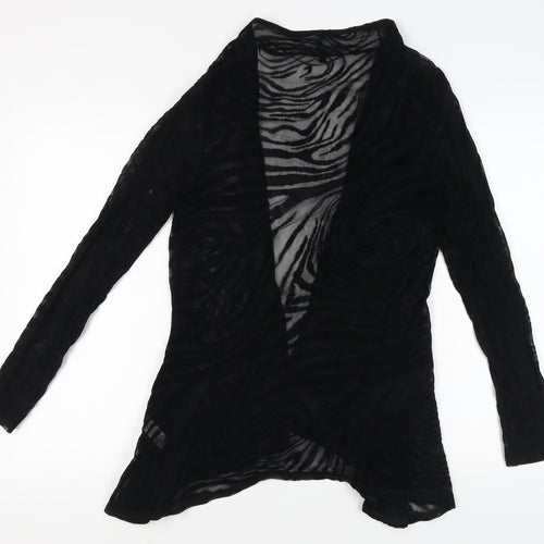 Dunnes Women's Black Long Sleeve Open Front Cardigan Size 16