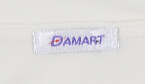 Damart Women's Beige Floral Embroidered T-Shirt Size 10