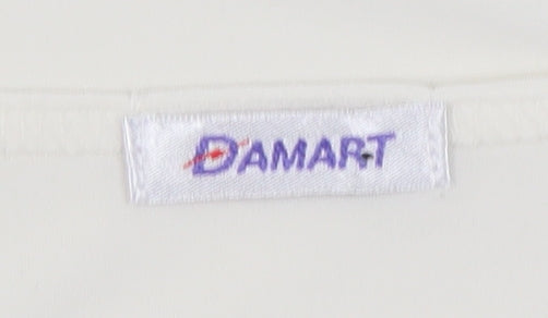 Damart Women's Beige Floral Embroidered T-Shirt Size 10