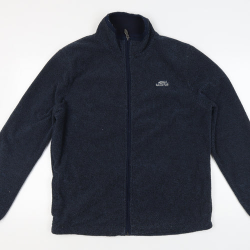 Weird Fish Men's Blue Knit Jacket, Size L, Full Zip