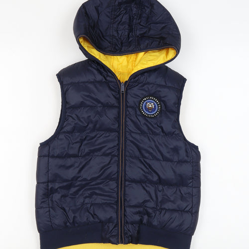 IKKS Boys Blue Hooded Puffer Jacket 12 Years