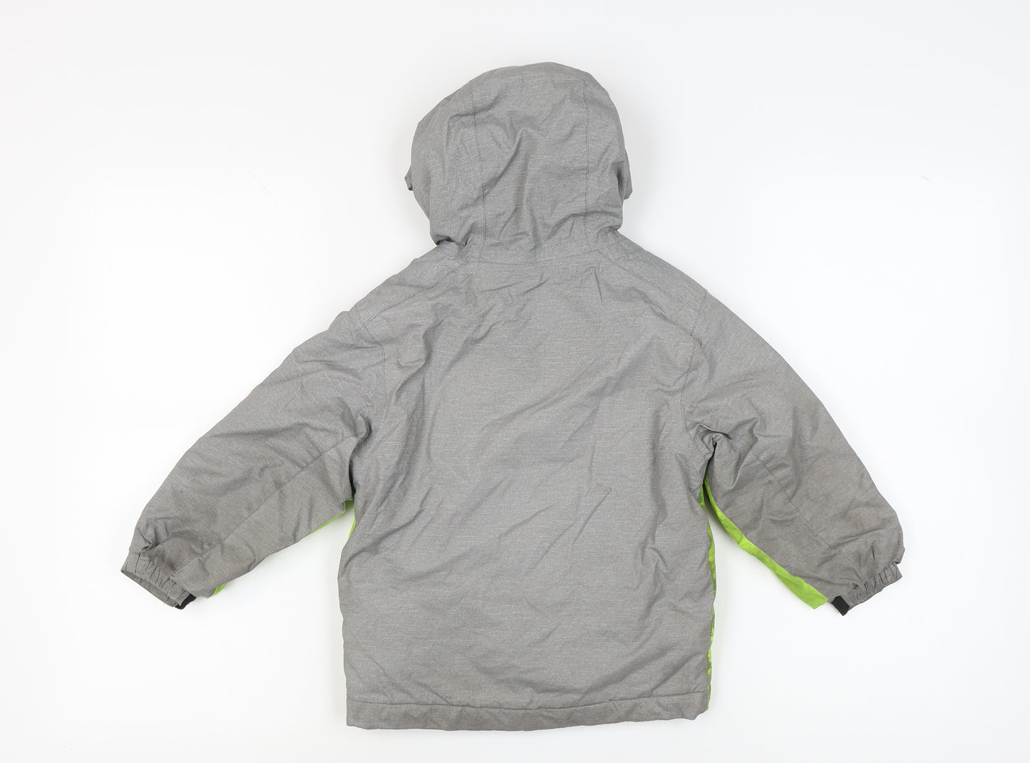 Decathlon Boys Grey Puffer Jacket, 3-4 Years, Hooded Winter Coat