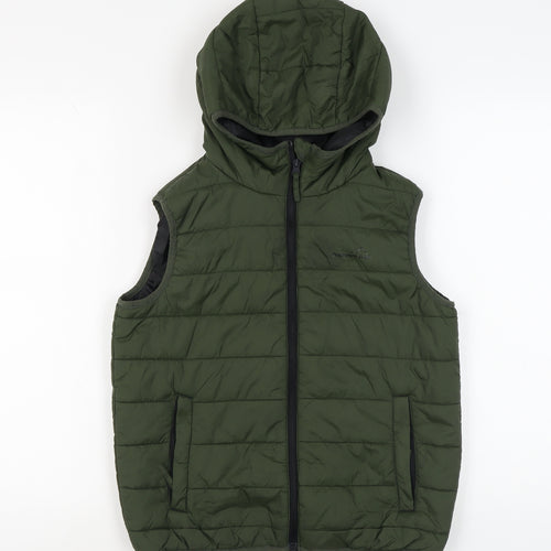 Freedom Trail Boys' Green Hooded Bodywarmer, 11-12 Years