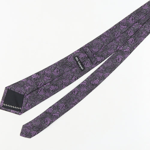 Marks and Spencer Purple Floral Silk Men's Tie